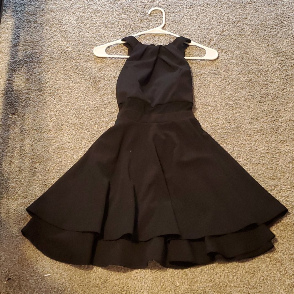 Black mini dress